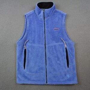 Vintage Patagonia Regulator Vest Mens Small Blue Fleece Zip Polartec USA 90s